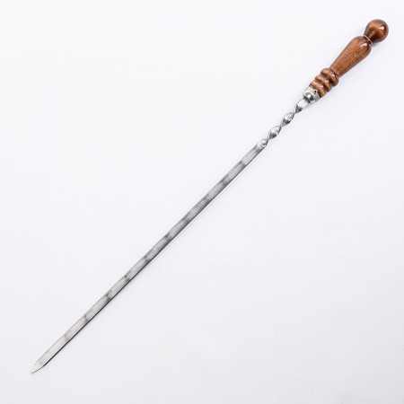 Stainless skewer 670*12*3 mm with wooden handle в Йошкар-Оле
