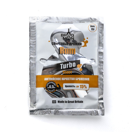 Turbo yeast alcohol BragMan "RUM TURBO" (72 gr) в Йошкар-Оле